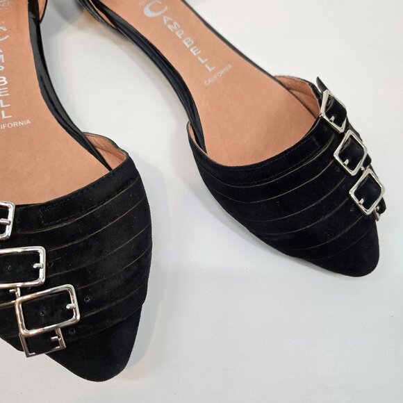 Jeffrey Campbell Ibiza Black Taken Pointy Toe Buckle Strap Flats Women's Size 7 - Picture 4 of 11
